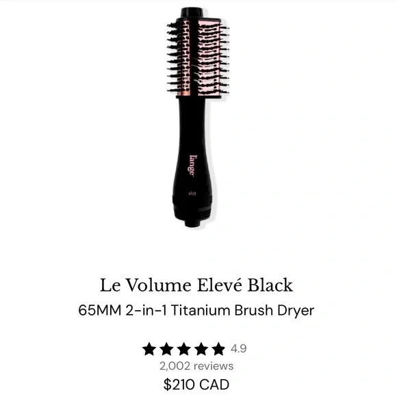 L'ange Hair Nib Lange Le Volume Eleve 65 Mm Titanium Brush